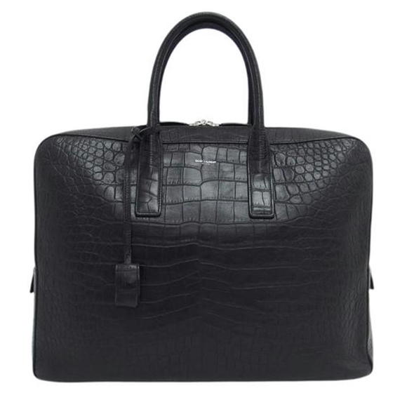 Saint Laurent Classic Museum Embossed Briefcase Black - Picture 1 of 11